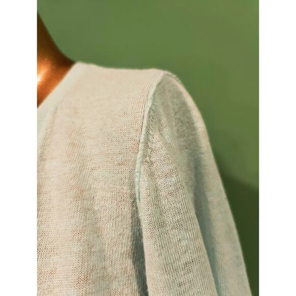 Gap Lightweight V-Neck Long Sleeve Tunic Sweater, Pale Aqua, Size M - Picture 2 of 5